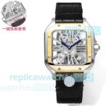 THB Factory Swiss Replica Cartier Santos de Cartier Skeleton 39.8mm Two-tone Watch 
